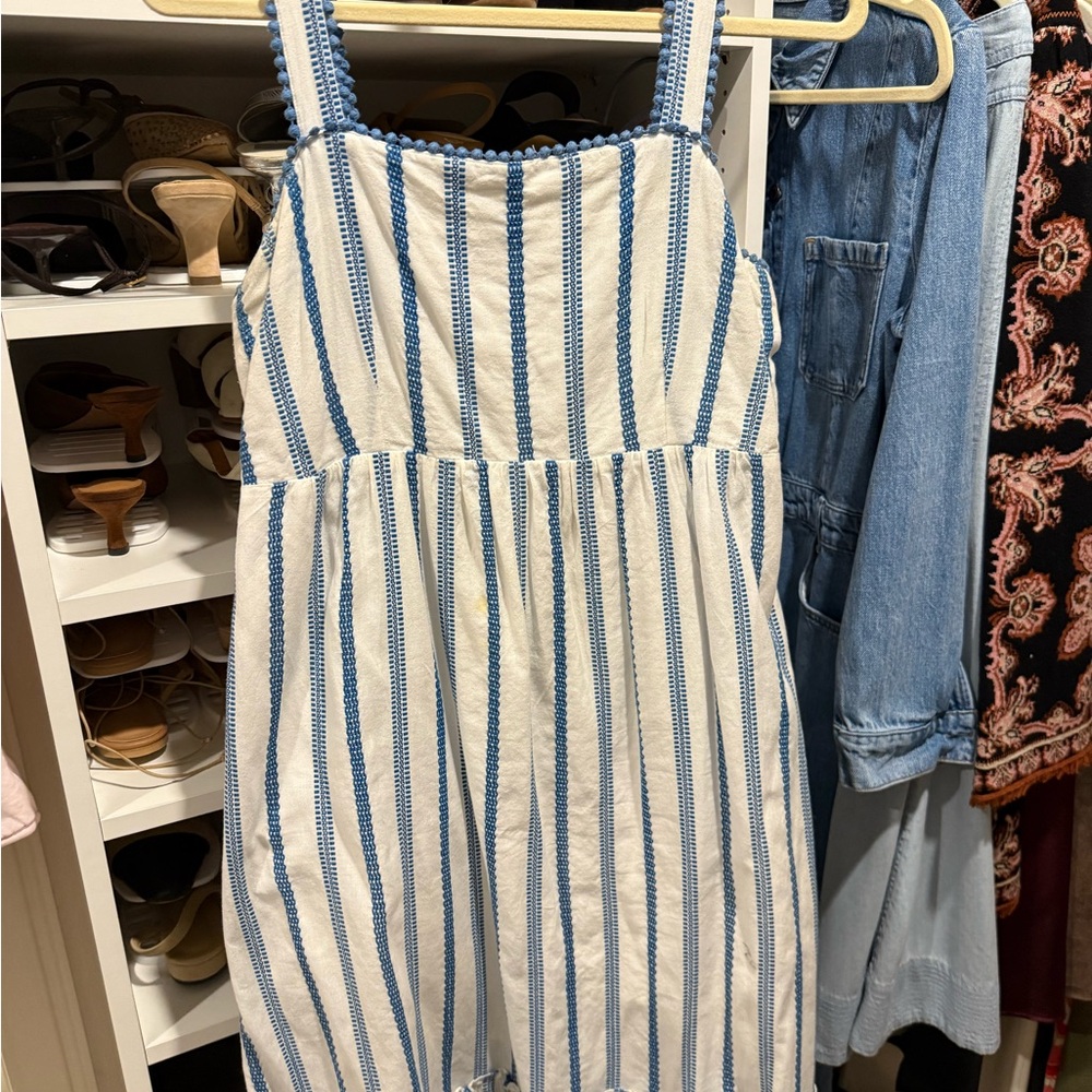Jude Connally Blue and White Patterned Dress